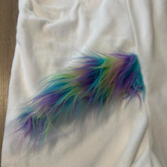 White and gold unicorn onesie pajamas - Picture 7 of 8